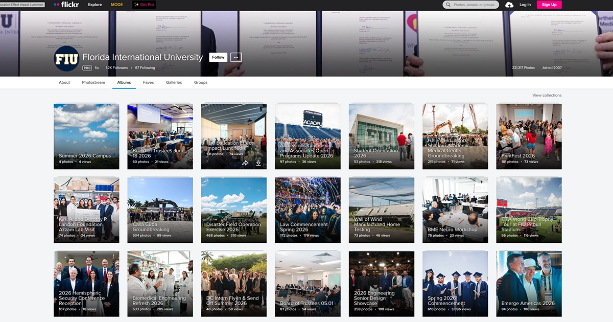 Album Flickr screenshot