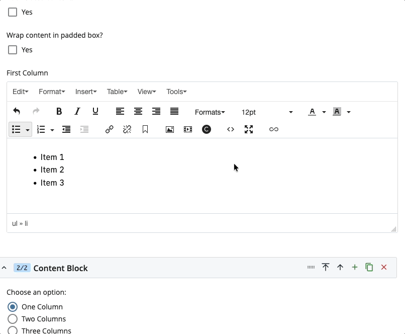 Flipping to the source view to create an icon list