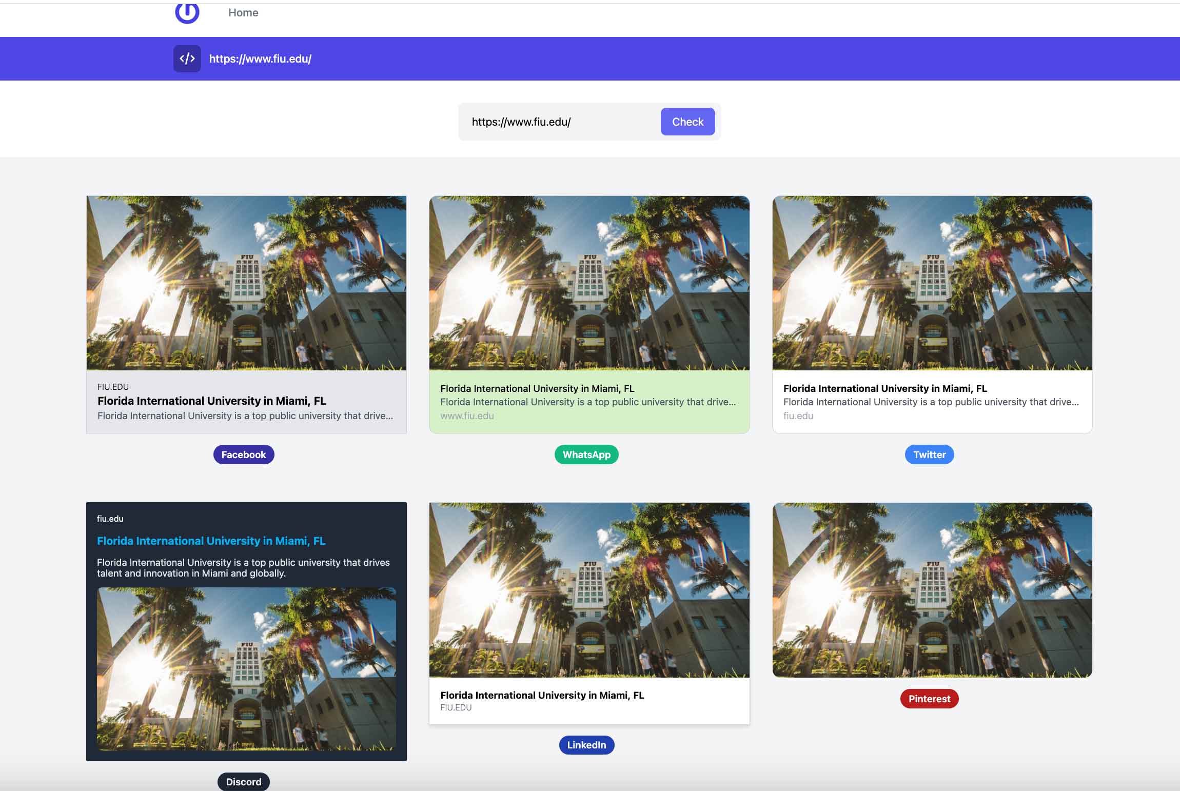 An image of Open Graph example social share images