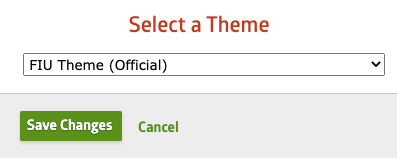 Select a theme window