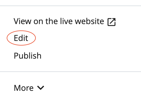 The Edit button on the menu when right clicking a folder.