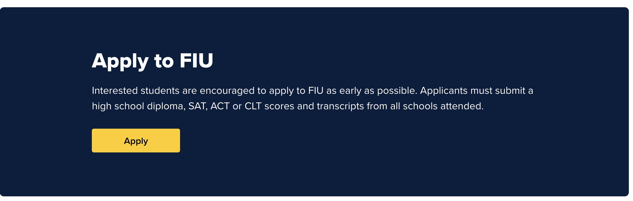 An Apply to FIU module