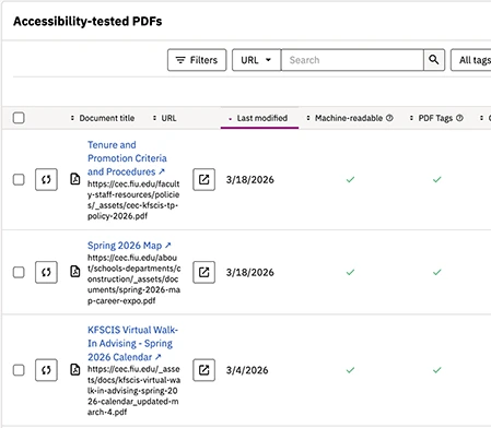 PDFs listed by date asc
