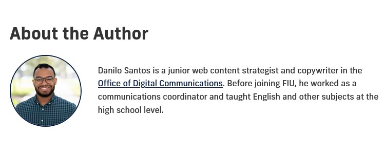 Screenshot of Danilo Santos' blog profile