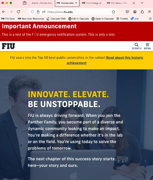 FIU Alerts Test