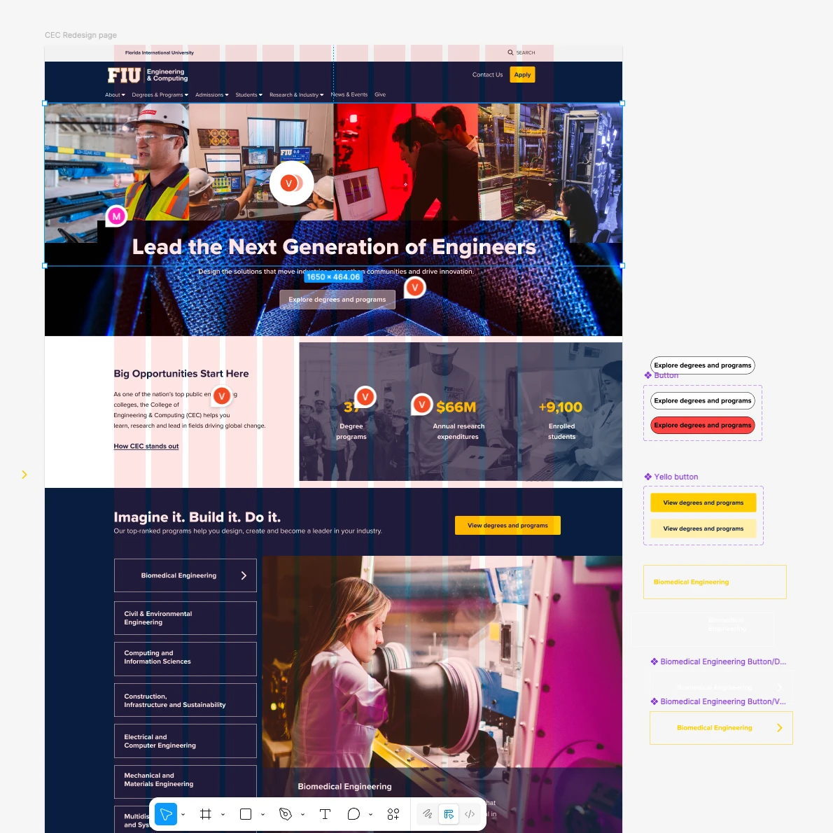 CEC homepage Figma canvas