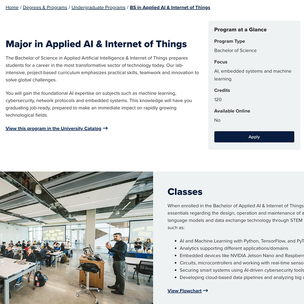 CEC degree program template