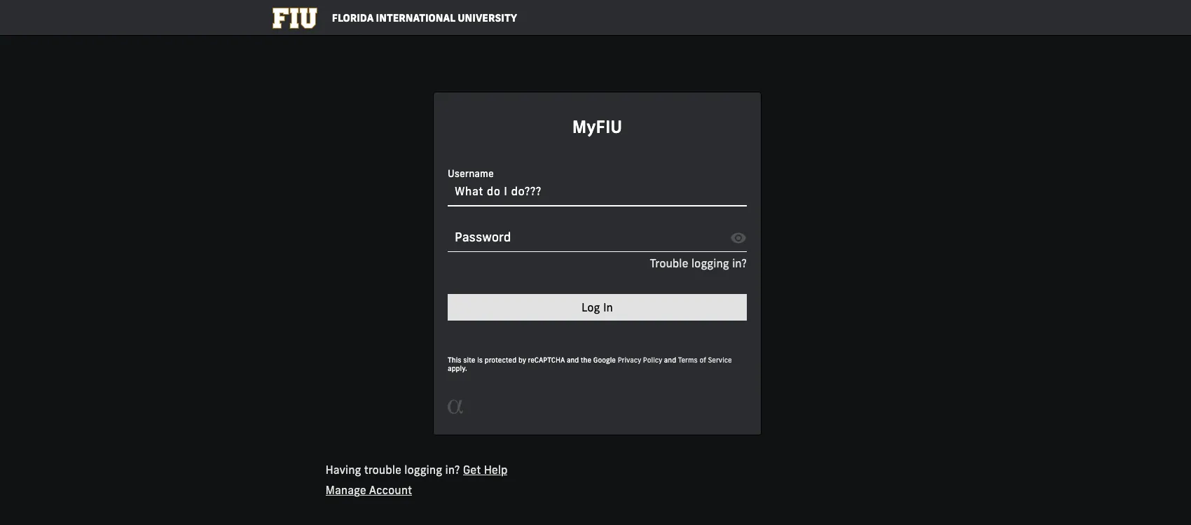 Cascade login screen