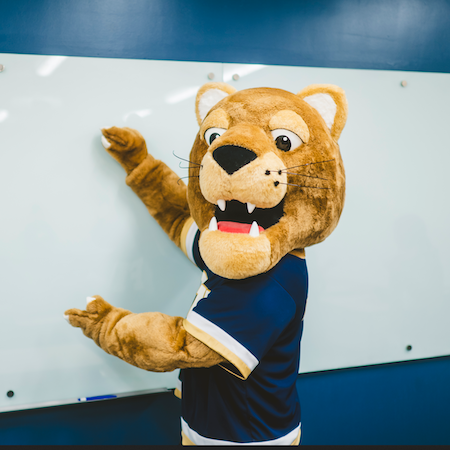 PNG Image of Roary in a classroom