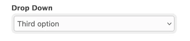 Dropdown field prepopulated