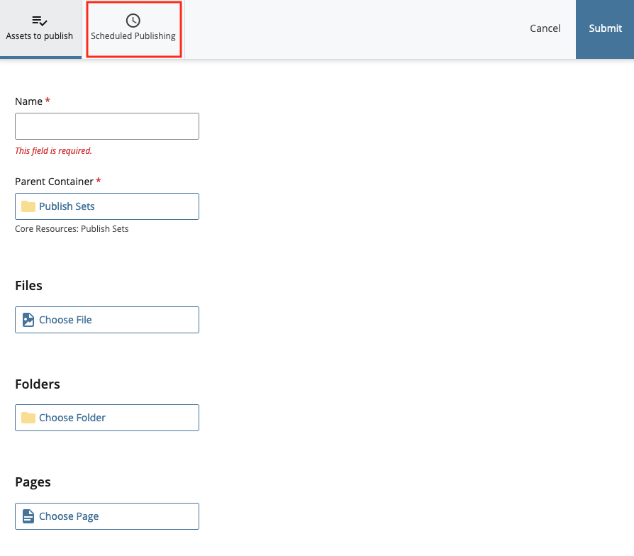 publish on schedule step 7