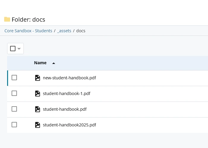 Screenshot of Cascade folder with redundant file examples