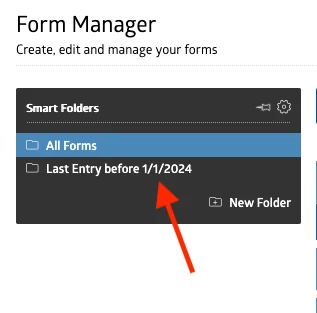 Smart Folders list with new Smart Folder