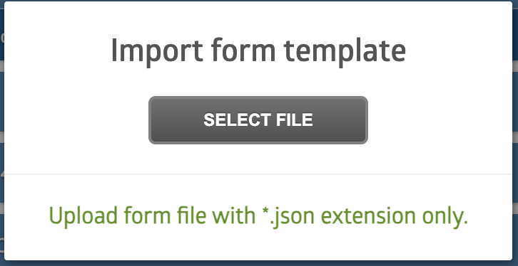 Webforms import dialog