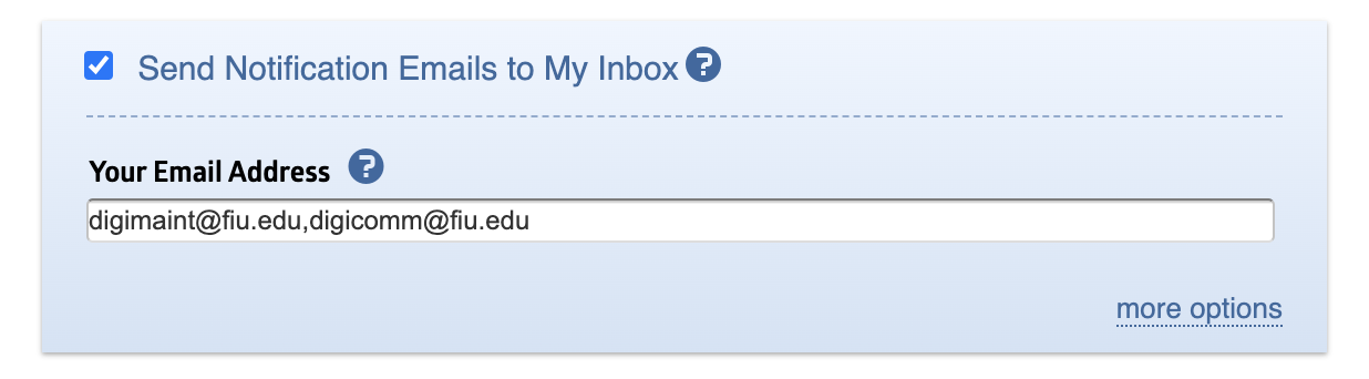 Adding multiple emails for notifications
