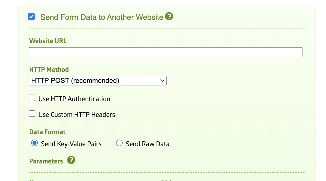 send form data to another website field