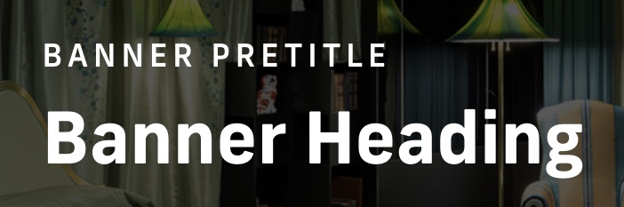 A banner heading paired with a new pretitle