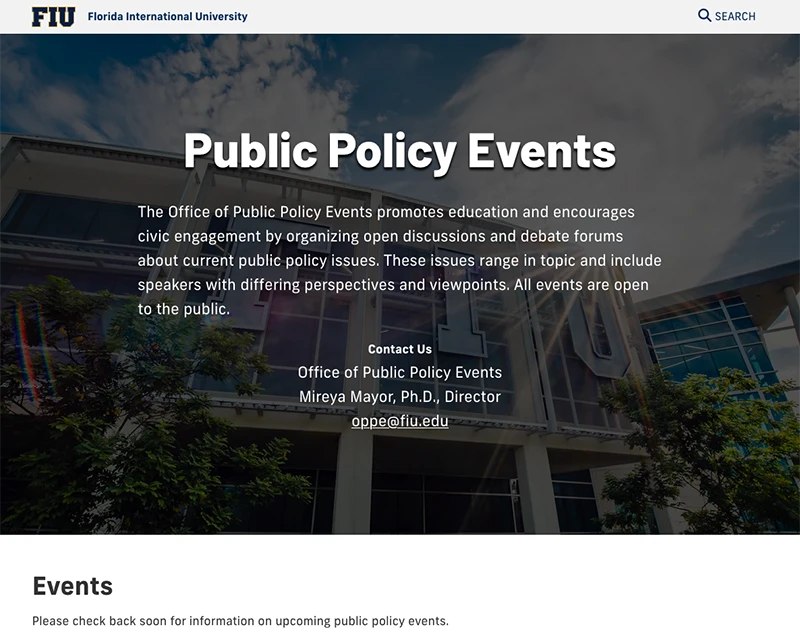Office of Public Policy Events